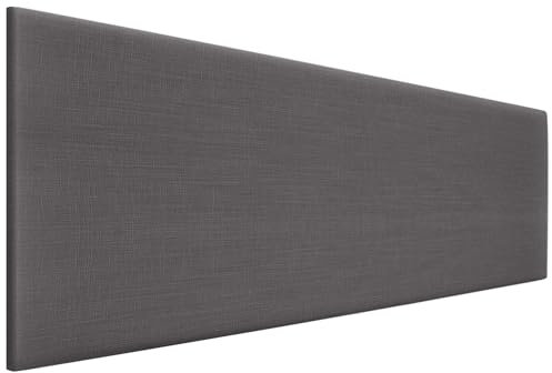 DHOME Plain Natural Linen Headboard gepolstertes Bett Kopfteil Modernes Schlafzimmer TOP Trending (Dunkelgrau, 160cm (Betten 150/160))