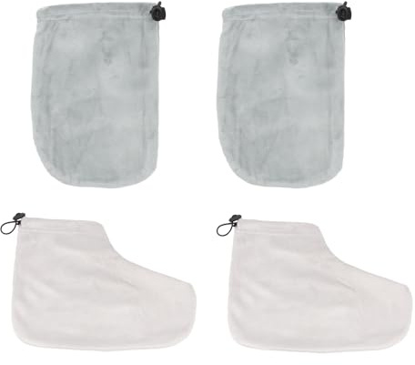 Beavorty Paraffin Therapiehandschuhe Und Wachsfußabdeckungen Set Für Hände Und Füße Wärmeschutz Für Paraffinbad Und Heißwachs-Therapie Für Spa Salon Und Zuhause