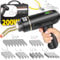 Ghguole Upgraded 200W Plastic Welder,5000mAh USB Rechargeable Plastic Welding Kit with 1200 PCS Hot Stapler,Cordless Plastic Welding Gun Portable Car Bumper Repair Kit for Plastic Crack Repair, XC-01