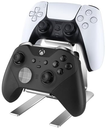 Controller Holder – 2 Tier Universal Aluminum Display Stand Accessories PC Gaming Desk Decor Stuff Gamer Gifts for Xbox Series X S, Elite 2, PS5, PS4, PS3, Switch Pro and Almost All Controller