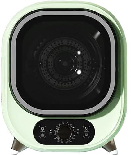 Qiang Wäschetrockner/Edelstahl Trockner Klein Clothes Dryer 0.8kg/450W/2 Programme,Überhitzungsschutz,Freistehend/Unterbau,Für Wohnung,Wohnheim,Green