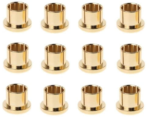 Bdghay 12 Stück Schutzkappen, Cinch-Stecker oder Kurzschlussstecker, Phono-Stecker, RCA-Abschirmung, goldfarben