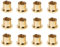 Bdghay 12 Stück Schutzkappen, Cinch-Stecker oder Kurzschlussstecker, Phono-Stecker, RCA-Abschirmung, goldfarben