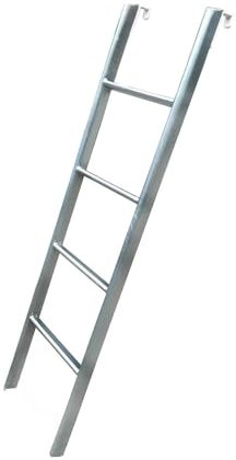 Dachbodentreppe Bettleiter, Aufstiegsleiter Silberfarbene 4/5-Stufenleitern Schrauben, Breiten Stufen, S für Schlafsaal, Dachboden, Reiseanhänger, Top-Etagenwagen(140Cm/55in)