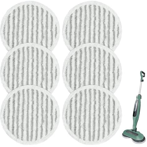 DLAIMI 6PCS Replacement Steam Mop Pads for Shark S6002UK S7201UK Steam Mop, S6002 Scrub Mop Pads Replacement for All sealed hard floors, Reusable Steam & Scrub All-in-One Cleaning Pads