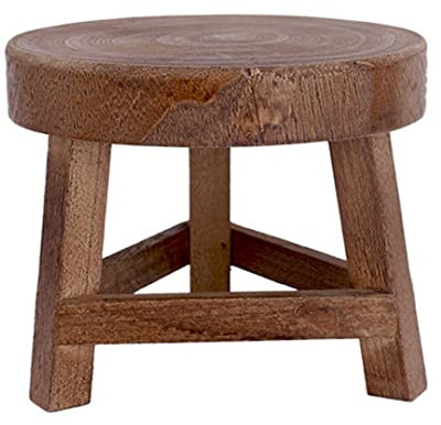 CAKEEYUM Support pour Plantes en Bois Support pour Pots de Plantes d'intérieur Mini Tabouret Rond en Bois pour Porte Fleurs Décoration d'intérieurTabouret pour en pour Pots de fleu