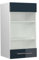 Vicco Küchenglasschrank Fame-Line, Glashängeschrank, Dunkelblau Hochglanz/Weiß, 40 cm