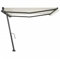Freistehende Markise Balkon, Manuell Standmarkise Sonnenmarkise Balkonmarkise Sonnenschutz Gelenkarmmarkise für Terrasse Garten, 400x300 cm Creme