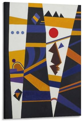 Binding Poster von Wassily Kandinsky Artworks Kunstdruck Poster Wandkunst Gemälde Leinwand Dekor Heimposter 30 x 45 cm