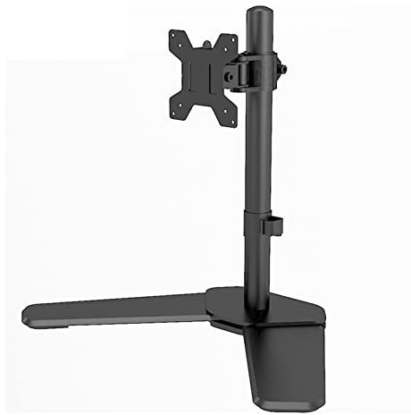 Supporto universale per monitor TV per schermi di computer da 17-27, supporto per monitor indipendente con rotazione, inclinazione e altezza regolabili, contiene uno (1) schermo