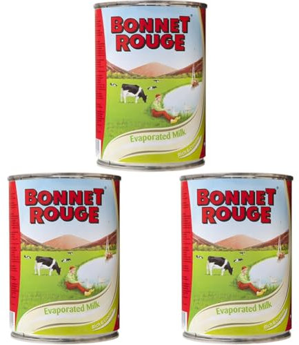 Bonnet Rouge - Envase de Leche Evaporada, 410 g (el embalaje puede variar) (Paquete de 3)