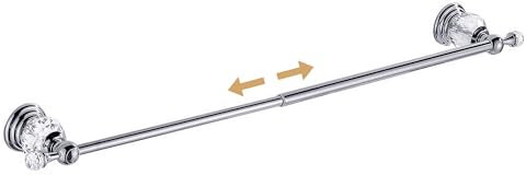 Portasciugamani cromato, porta asciugamani regolabile in cristallo argentato