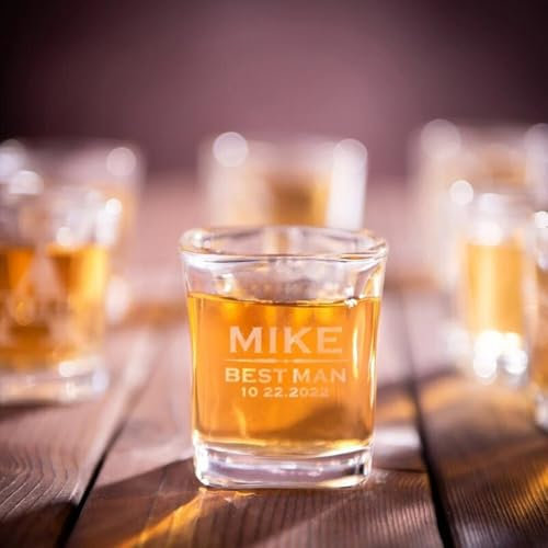 miguha 2pcs Juego De Vasos De Chupito De Whisky Personalizados Con Monograma, Vaso De Whisky Personalizado, Decoración De Fiesta De Boda, Hogar, Bar, Cumpleaños, Regalos De Inauguración De La Casa