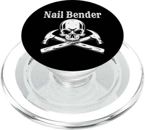 Nail Bender Skull Crossbones Hammers Carpenter Construction PopSockets PopGrip for MagSafe