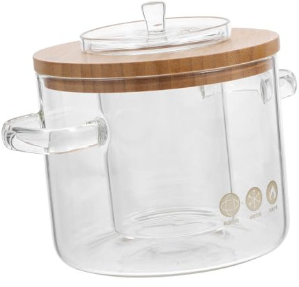 PRETYZOOM casserole en verre plaque chauffante électrique cuisinière électrique pots bebe pot pour bebe casseroles transparentes pour cuisiner pots en verre transparent pour la cuisson
