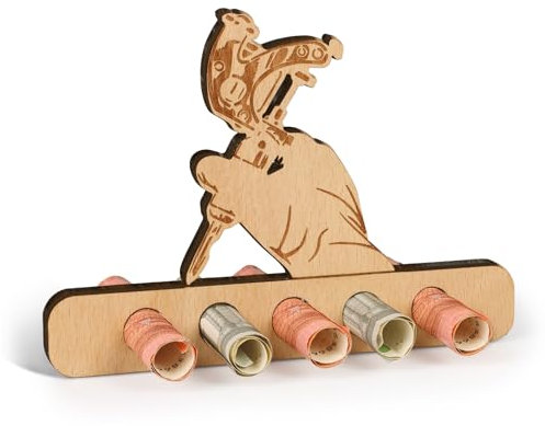 Giftota Tattoo Geschenk, Tattoo Geldgeschenk Verpackung, Tattoo Spardose aus Holz, Geburtstag Geschenkidee für Männer Frauen