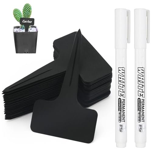 152 Stück Pflanzenschilder Zum Beschriften, 10 * 6 cm, Kunststoff Stecketiketten Pflanzenschilder zum Beschriften, Gartenmarkierungen und Pflanzschilder für Draussen, Mit Zwei Markierstift
