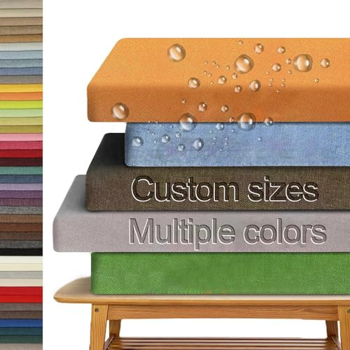 XZQYYY Custom bench cushion, Personalized Size garden seat outdoor with Non-Slip Bottom for Bay Windows Garden Patio Long Chairs Swings and Porch Furniture with Zipper