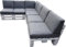 Jacek Paletten-Ecksofa mit Schaumkissen, Polsterset, 80 x 60 x 15 cm, Anthrazit (Set - 13 Elemente)