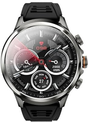 JINSHANGZI H18 PRO 1.95 Large Screen 1880mah Battery 4G Android Smart Watch Support GPS WIFI 128GB ROM Gooogle Play Store HD Video Call Watch (Black 8+128GB)