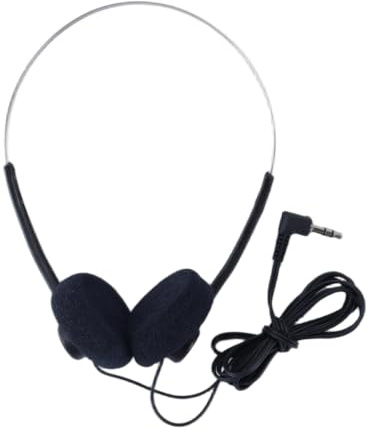 Tiardey Schwarze Retro-Over-Ear-Kopfhörer, Hi-Fi-Stereo, Mini-Stereo, leichte Kopfhörer mit Kabel für die meisten Wiedergabegeräte von Mobiltelefonen