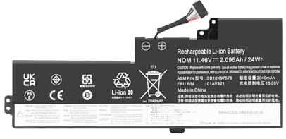 Matesk 01AV420 01AV421 Akku für Lenovo ThinkPad T480 T470 A475 A485 TP25 Series Notebook 01AV419 01AV489 SB10K97576 SB10K97577 SB10K97578 11.4V 24Wh