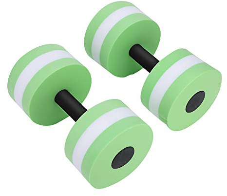 Wasserhantel-Langhantel-Set, umweltfreundlich, schwimmfähig, Fitnessgerät aus EVA-Schaum, für Wasser-Aerobic, Schwimmtraining, Körperformung, Kraftaufbau, Blau, Rosa, Grün, 26,5 (Grün)