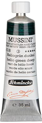 Schmincke - MUSSINI®, finest artists' resin oil colors, heliogreen dark - 35 ml