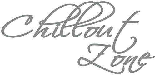 Samunshi® Wandtattoo 'Chillout Zone' geschwungen 30 x 14,2cm mittelgrau