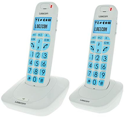 Logicom Confort 250 Double Téléphones Sans fil Blanc