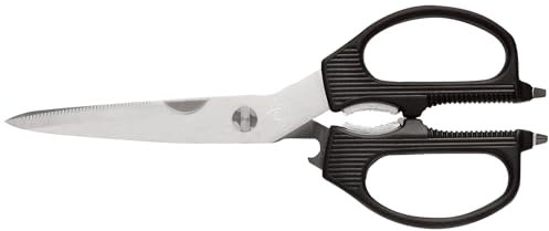 Shun Multi Purpose Shears, Stainless Steel Kitchen Scissors, DM7300, Black, 3.5 Inch Blade