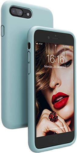 JASBON iPhone 8 Plus Hülle, iPhone 7 Plus Hülle, iPhone 7/8 Plus Silikon Handyhülle Schutzhülle Bumper Case Schutz vor Stoßfest/Scratch Cover iPhone 7/8 Plus Mintgrun