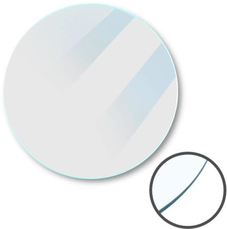 Euro Tische Glasplatte und Tischplatte in 50cm Rund Gestalt, Glasboden mit 6mm ESG Sicherheitsglas, Perfekt Geeignet als Tischplatte, Bodenplatte (Klar Glas)