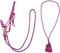 ARBO-INOX Knotenhalfter Zügel Halsring Kombiset Knotenhalfter-Set (Shetty, Fuchsia)