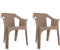 garbar Cool Set 2 Silla con Brazos Exterior | jardín, terraza, balcón, Picnic, Camping, Catering, Eventos, reuniones | diseño, Ligero, apilable | Arena