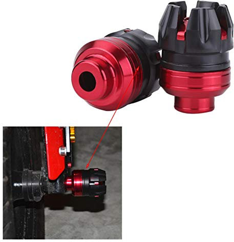 EBTOOLS pour slider fourche 1 paire en aluminium CNC moto scooter avant fourche cadre Sliders Crash Protector(rouge)