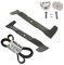 Messer Reparatur Set für Castel Garden TwinCut Honda Iseki Brill (102cm Kombi-Mulchmesser)