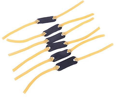 Shinekoo 6Pcs 6 * 9mm Elastic Rubber Band Bungee Replacement for Slingshot Catapult Hunting