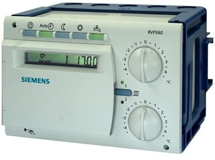 Siemens S55370 Heizungsregler für 2 programmierbare Heizkreise + ECS / 11 x 24 V AC 120mm