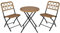 Outsunny Rattan Gartenmöbel Set 3 TLG. Polyrattan Sitzgruppe Balkonmöbel Set Bistroset Balkonset Garnitur 2 Stühlen + Tisch Klappbar Garten Natur