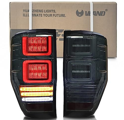 VLAND SHOP Rückleuchten passend für Ford Ranger T6 T7 T8 PX MK1 MK2 Wildtrak 2012-2020 Rückleuchten, geräuchert