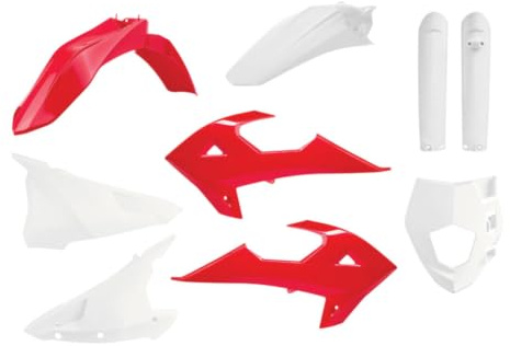 POLISPORT 91030 - Polisport Enduro Plastic Replica Kit für diejenigen, die OEM-Qualität suchen für GAS GAS Motorräder in Farbe rot/weiß