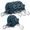 INCETUE 2M Long Bungee Cords with Hooks, 4 Pack Adjustable Flat Elasticity Rope Set, Large Heavy Duty Extra Strong Rubber Elastic Straps with Metal Buckle, for Bike Luggage Racks & Outdoor (Blue)