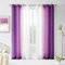Melodieux Violette Ombré-Vorhänge, transparent, 213 cm lang, für Wohnzimmer, Schlafzimmer, Chiffon, Lila, Weiß, Farbverlauf, Voile-Vorhänge, 132 x 213 cm, 2 Vorhänge