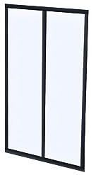 Vente-unique-Atelier-Glaswand - 60 x 130 cm - thermolackiertes Aluminium - Schwarz - Bayview