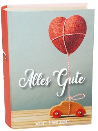 KAMACA Geschenkschachtel in Buchoptik mit Magnetverschluss für Geldgeschenke kleine Geschenke Präsente Geschenkverpackung Geld Gutschein Geburtstag (Geschenkschachtel Buch Alles Gute)