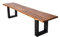 SAM Outdoor-Baumkantenbank 180x40 cm Avila, Akazienholz massiv & geölt, echte Baumkante, U-Metallgestell Schwarz, Holzbank/Sitzbank für Garten & Terrasse
