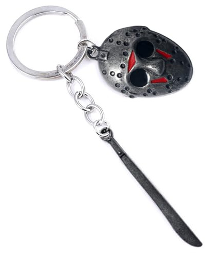 VENTDOUCE Dekorativer Schlüsselanhänger, Black Friday Jason Schlüsselanhänger, Neuheit Schlüsselanhänger, Beutelanhänger zu Aufhängen für Halloween-Accessoires als Geschenk