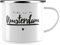 JUNIWORDS Emaille-Tasse, Take me to Amsterdam, Silberner Tassenrand (1007707)