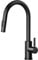 FORIOUS Black Kitchen Tap, Kitchen Sink Taps Mixer with Pull Down Spray, High Arc pout Swivels 360 Single Handle